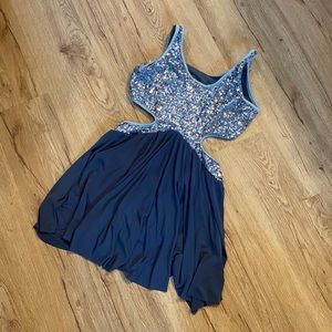 Gray Sequin Dance Costume Dress
